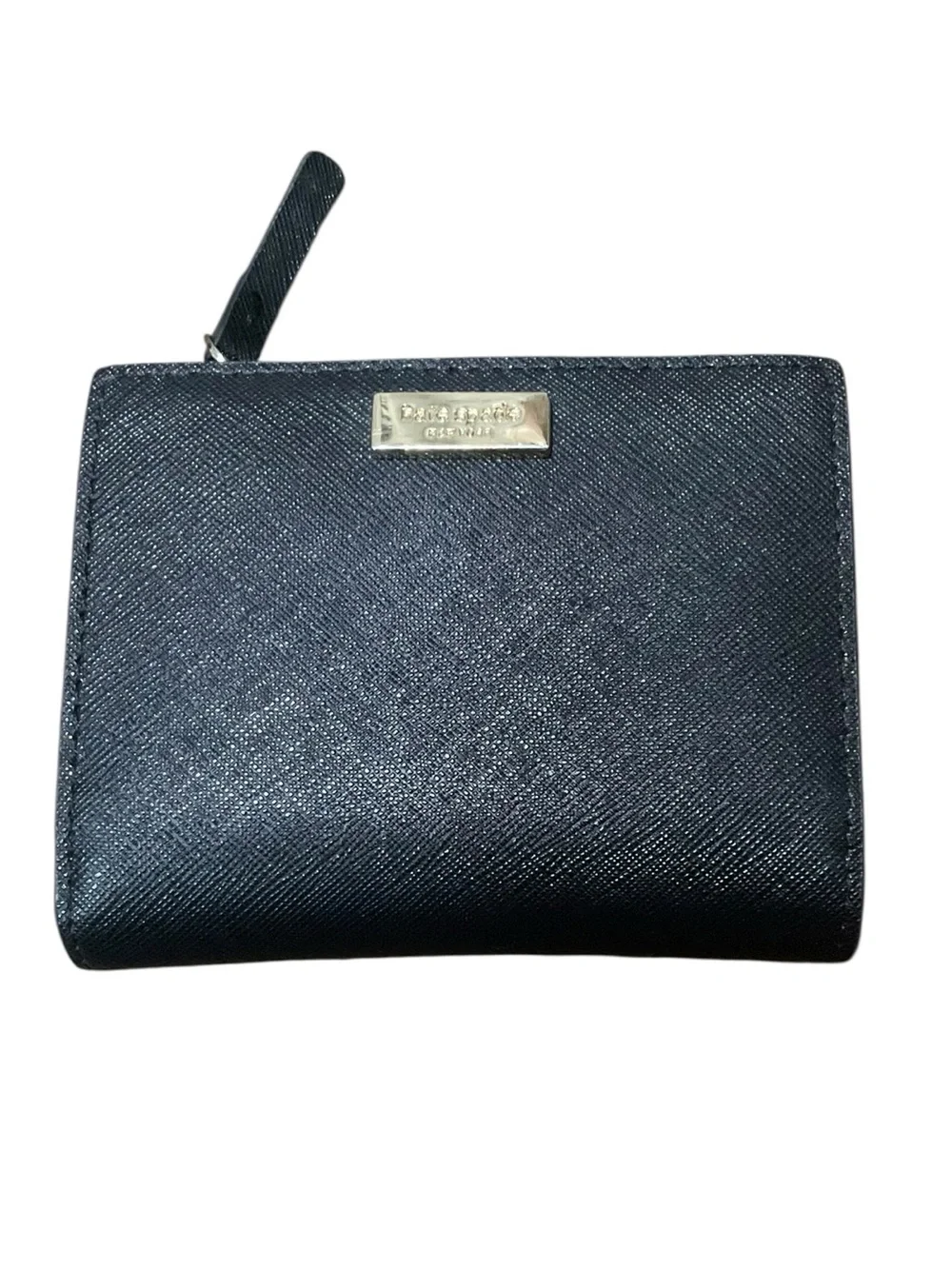 kate spade Laurel Way Small Shawn Wallet in Black Saffiano Textured Leather